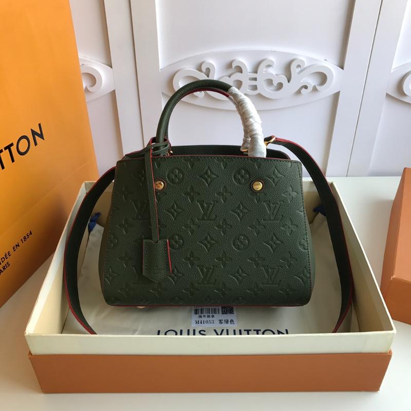 LV Handbags Tote Bags M41053 full leather military green